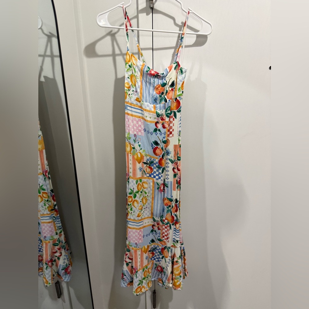 Floral Patchwork Citrus Maxi Dress - Multi